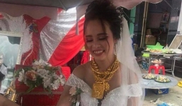 Cô dâu đeo vàng trĩu cổ, kín tay trong ngày cưới: Sau đám cưới đem hết vàng về Đài Loan