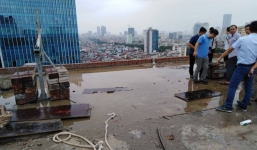 Cận cảnh nơi đặt cần trục rơi xuống đường Lê Văn Lương khiến mẹ đơn thân tử vong