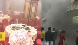 Đang đám cưới xảy ra hỏa hoạn, cô dâu chú rể làm nốt lễ rồi mới chạy