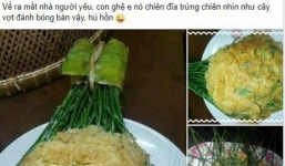 Về ra mắt nhà người yêu, cô gái khiến cả nhà choáng với món trứng rán nhồi rau nguyên cọng, nhìn qua cứ tưởng vợt bóng bàn