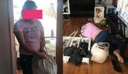 Thuê dịch vụ dọn dẹp nhà trên mạng, cô gái trẻ trở về ngỡ ngàng phát hiện nhà cửa tan hoang, người giúp việc nằm gục dưới sàn nhà