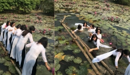 'Thảm họa' thực sự đến với 8 cô gái mặc áo dài chụp hình trên chiếc cầu sắp gãy