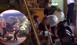 Clip: Một số quán cà phê Hà Nội ngang nhiên bán bóng cười ngay tại vỉa hè, nếu thích có thể mua cả bình mang lên ô tô