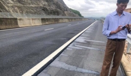 Cao tốc 34.000 tỷ chi chít 'ổ voi': Xuất hiện vệt dầu loang bất thường, nghi bị phá hoại