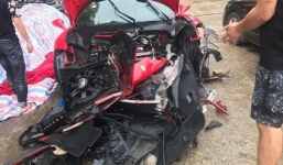 Công an xác nhận ca sĩ Tuấn Hưng có mặt trên xe Ferrari khi gặp tai nạn