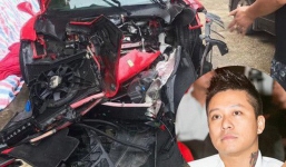 Tuấn Hưng lên tiêng về vụ siêu xe 16 tỷ gặp nạn, đầu xe nát tươm