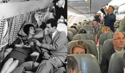 Chùm ảnh cho thấy dù hiện đại hơn nhưng đi máy bay thời nay chưa chắc thoải mái bằng thời xưa