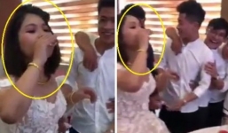 Cô dâu 'cân rượu' cả hội bạn trai trong đám cưới, chú rể ung dung đứng sau hốt bạc