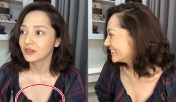 Bảo Anh livestream lộ ảnh hớ hênh vì diện áo trễ nải