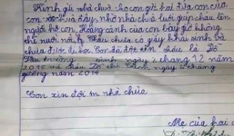 Người mẹ bỏ rơi 2 con nhỏ trong chùa cùng bức tâm thư