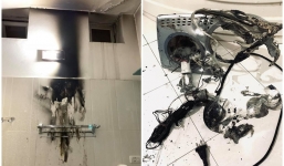 Đèn sưởi nhà tắm nổ như pháo hoa, cảnh báo nguy hiểm trong mùa đông