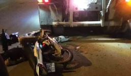 Tông đuôi xe tải đỗ ven đường, nam thanh niên tử vong