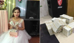 Mang hàng nghìn tờ tiền lẻ đi mừng cưới, thanh niên bị dân tình chỉ trích nhưng cô dâu có thái độ khác hẳn