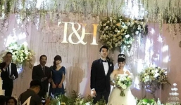 Hình ảnh hiếm hoi trong đám cưới Trương Nam Thành và bạn gái doanh nhân lớn tuổi