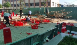 Xác định nguyên nhân vụ sập giàn giáo khiến 25 học sinh bị thương ở TP HCM