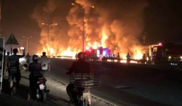 Xe bồn chở xăng gây cháy, 6 người chết: Xác định danh tính 2 lái xe