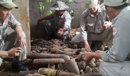 Phát hiện 1000 đầu đạn pháo có khả năng phát nổ trong căn nhà hoang ở Quảng Trị