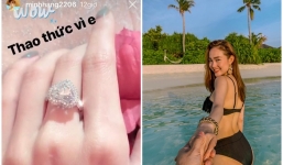Minh Hằng khoe nhẫn kim cương 'khủng', dân mạng nghi ngờ là nhẫn đính hôn