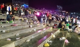 Sau trận Việt Nam – Philippines, quảng trường đẹp nhất Đà Lạt ngập trong biển rác