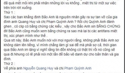 Lộ chi tiết 'bất thường' trong đoạn tin nhắn của Bảo Anh và Phạm Quỳnh Anh