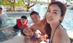 Jennifer Phạm tất bật chạy show, ít ai ngờ con trai riêng của cô được cha dượng chăm sóc thế này