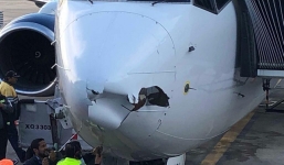 Máy bay chở khách Mexico vỡ đầu nghi đâm phải UAV trên không