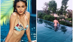 Việt Nam vô địch AFF Cup: Hoa hậu tỷ phú Phương Lê tắm tiên, Á hậu Mâu Thủy đi bão xuyên đêm