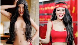Hot girl Ngân 98 cởi đồ ăn mừng Việt Nam vô địch AFF Cup khiến cư dân mạng bỏng mắt