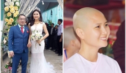 Người đẹp Nguyễn Thị Hà sau khi xuống tóc quy y bất ngờ làm đám cưới, bị tố 'giật' chồng
