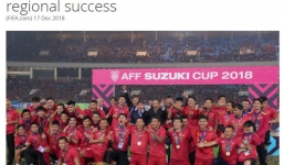 FIFA đưa tin trang trọng về chiến thắng của tuyển Việt Nam tại AFF Cup