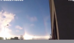 3 mặt trời xuất hiện cùng lúc khiến người dân hoang mang