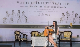  Người đẹp Nhân ái Thùy Tiên trổ tài đàn hát với sinh viên