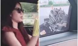 Xe hơi tiền tỷ của Nam Em vỡ nát gương sau tai nạn giao thông khiến dân tình lo lắng