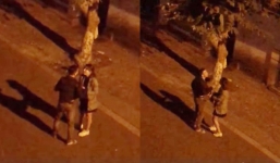 Đi chơi cùng trai lạ lúc nửa đêm, cô gái bị người yêu thẳng tay tát giữa đường