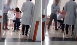 Bé gái bị bố tát dã man trước mặt các bác sĩ chỉ vì sợ lấy máu