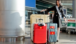 Lê Âu Ngân Anh bất chấp bị cấm vẫn đi thi Quốc tế, nhắn nhủ anti-fans 'nhìn chị đây này'