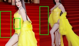 Hốt hoảng với nhan sắc thật sự của Thư Dung trên thảm đỏ Mai Vàng