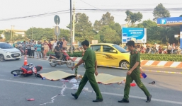 Chở con đi sắm Tết, 2 vợ chồng trẻ bị xe container cán tử vong thương tâm