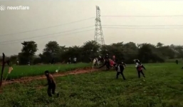 Video: Bị dồn vào đường cùng, báo hoang vồ 3 người liên tiếp