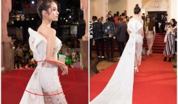 Diện váy xuyên thấu phản cảm, bạn gái Dương Khắc Linh bị chê tơi bời tại giải Mai Vàng