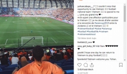 Cổ vũ Việt Nam đấu Jordan, cầu thủ Pháp khiến triệu người xúc động