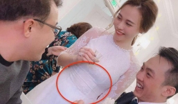 Hot: Đàm Thu Trang lộ vòng 2 to bất thường tại lễ ăn hỏi với Cường đô la