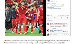 Báo châu Á ấn tượng với câu 'Anh sẽ về nhưng không phải hôm nay' của tuyển Việt Nam