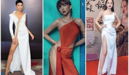 Từ sự cố lộ hàng của Ngân Anh, cùng điểm lại những chiếc váy xẻ cao 'thấu trời' của sao Việt