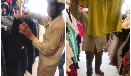 Người đàn ông rụt rè lựa chọn quần áo trong cửa hàng, câu chuyện phía sau càng khiến dân mạng cay mũi