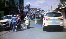 Tài xế hung hăng tát người phụ nữ đi xe máy giữa đường lên tiếng xin lỗi