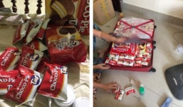 Quay lại thành phố sau nhiều ngày nghỉ Tết, chẳng phải áo quần, bánh kẹo, nước ngọt mới là hành lý của những người con xa nhà