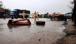 Xe container đâm liên hoàn trên quốc lộ 1A, 8 người gặp nạn