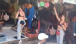 Chiếc quần cắt trước xẻ sau của cô gái khiến dân tình sốc nặng