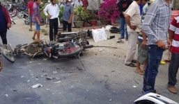 Tai nạn kinh hoàng ở Long An: Xe tải kéo lê nhiều xe máy, 6 người thương vong